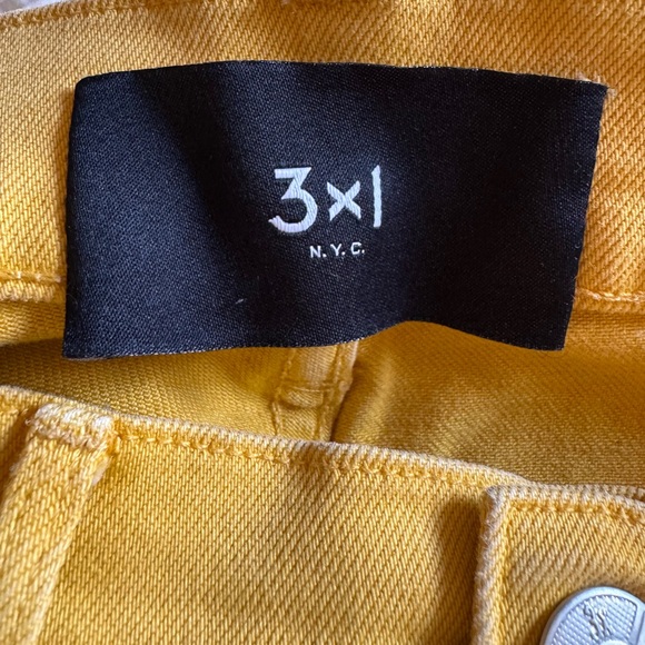 3x1 NYC Women's Shelter Crop High-Rise Wide-Leg Jeans Gold NWOT Size 28 - Picture 3 of 4